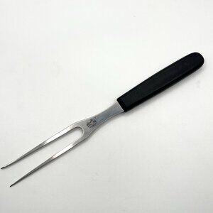 VTG Victorinox Swiss Stainless Steel Carving Fork Black Plastic Handle 10.5” MCM